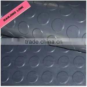 Heavy Duty Gym Rubber Flooring GREY COLOR Round Coin Textured Side thumbnail-1
