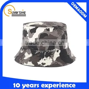 Custom 100% Cotton Floral Camo Bucket Hats Wholesale thumbnail-2
