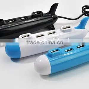 Submarine Shape USB 2.0 Hub Mini Portable Hub 4-Port Hub thumbnail-3