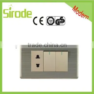 High Quality PC/ABS Plastic Panel Switching Electrical Switched Sockets thumbnail-6