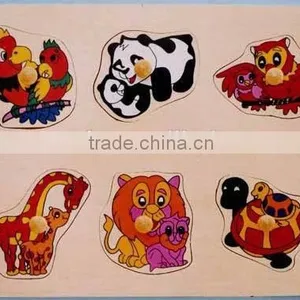 2016 Hot Selling Educational Wooden Toys Animal Peg Puzzle thumbnail-1