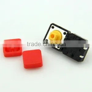 F0362 12*12*8.8mm Tact Switch /tactile Switch/ Mini Touch Button Switch Cap Red thumbnail-1