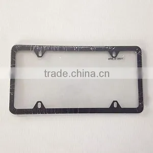 Custom Stainless Steel America Size Matte Black Car Blank License Plate Frame,car License Frame thumbnail-4