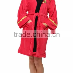 Wholesale Warm Embroidered Women's Star Fleece Bathrobe thumbnail-1