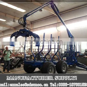 Professional Design! Tractor Trailer Mounted Crane and Grapple thumbnail-1