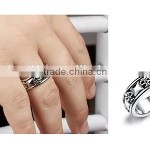 Stainless Steel Jewellery Fashion Trend Skull Mens Hand Rings thumbnail-6