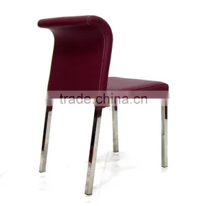 Stainless Steel Legs Low Back Dining Room Chair for Sale thumbnail-3