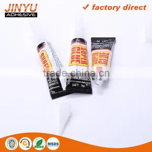 Jinyu Hot Sale Factory Price Oem Odm Welcome 3 Seconds Quick Dry 100%Cyanoacrylate Super Glue 3g thumbnail-2