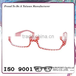 Polka Dots Pattern and Rubber Coating Eyeglasses Frames thumbnail-5