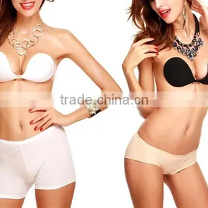 Latest Fashion Women Sexy White Bra Invisible Backless Soft Sponge Bra thumbnail-1