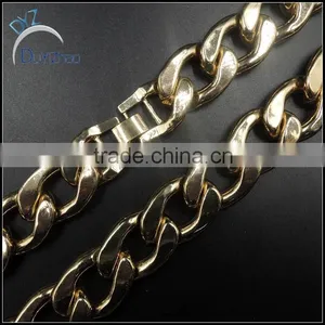 Men's Heavy Hip Hop Big Gold Cuban Chain Necklace thumbnail-1