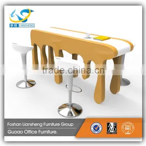 Fashion Bar Furniture Design Custom Made Tall Bar Table and Chairs GCT30 thumbnail-1