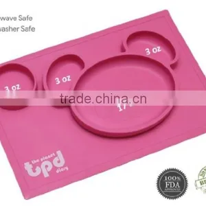 BPA Free Wholesale Non-slip Silicone Baby Hot Food Table Mat thumbnail-6