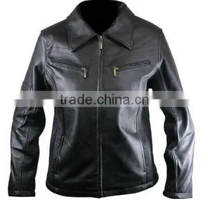 Ladies Black Leather Jacket thumbnail-1