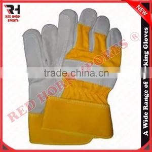 Yellow Backed Split Working Gloves, Wholesale Work Gloves thumbnail-1