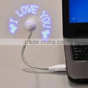 Creative Mini Flexible LED Display Clock Mini Usb Fan With Switch SV025967 thumbnail-1
