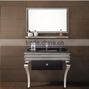 China Wholesale 304 Stainless Steel Vanity Furniture Bathroom Cabinet Y-8009 thumbnail-1