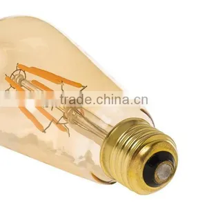 Gold Tint Cover St64 8w E27 Led Edison Bulb thumbnail-2