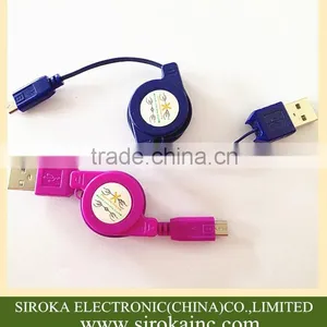High Quality V8 Retractable Micro Usb Data Cable Sync Charging for Android Mobile Phone thumbnail-3