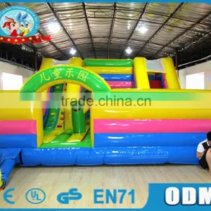 Popular Custome Lanqu Inflatable Obstacle Course Combo for Kids thumbnail-1