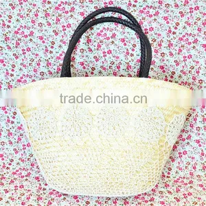 Hot Sale Ladies Kraft Paper Shopping Bag Woven Rattan Straw Beach Bag Manufacturer thumbnail-1