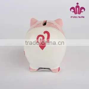 Clay Piggy Bank Pink Pig Piggy Bank Unopenable Piggy Bank thumbnail-3