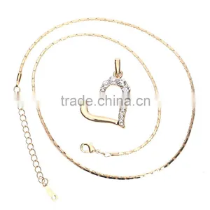 18k Fashion Gold Heart Jewellery Designs Statement Necklace 2015 Supplier's Choice thumbnail-3