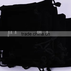 Samll Size12*17 cm Flannelette Bag Accessories Bag Black Flannelette Bag thumbnail-3