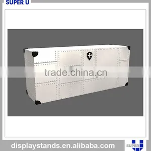 Wood Shop Counter Design White Reception Counter Display Furniture thumbnail-3