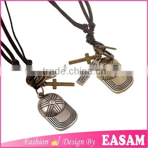 Vintage Leather Lariat Necklace/make Braided Leather Necklace thumbnail-1