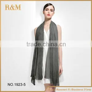 Wholesale Female Solid Color Spring Linen and Cotton Shawl thumbnail-5