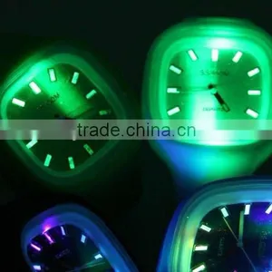 NEW HOT SELLING Square Jelly Quartz Wrist Bracelet Sports Unisex Silicone LED Watch 12colors Choose thumbnail-4