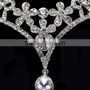 New Fashion Bridal Crystal Pendant Decorative Headband Tiara Crown Jewelry thumbnail-3