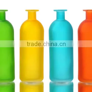 Daisy Cute Frosted Colored Glass Vase For Home Decor thumbnail-2