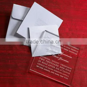 Glass Engraved Wedding Invitation Cards Available With Custom Engraved Texts thumbnail-1
