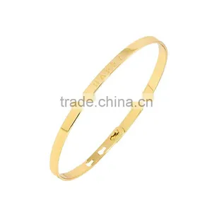 Memories Bangles With Customize Design Word 'BE HAPPY' With 4mm/7mm Width thumbnail-3