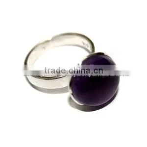 Amethyst Sterling Silver Ring thumbnail-1