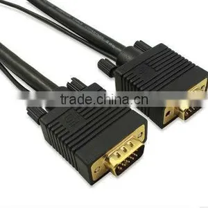 30ft Svga/vga Monitor Gold Cabl Cable Rgb Coax Hd15 Male thumbnail-1