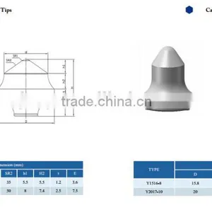 W6/20X Road Milling Bit Use Hard Alloy Button Bit Head thumbnail-1