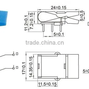 DPST Rocker Switch,High Quality Copper Chzjcz /*-/*-/1*-1/*contact Red Rocker Switch Manufacturer thumbnail-5