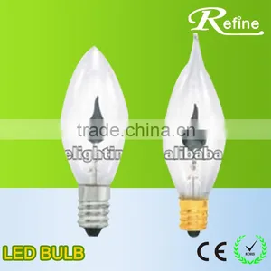 E14 or E27 C35 Candle Flame Light Bulbs thumbnail-1