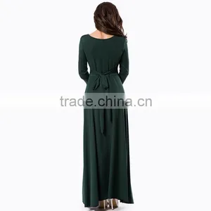 Hot Selling New Design Long Maxi Dress Long Sleeve One-piece Dress thumbnail-3