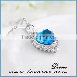 Jewelry Fashion Women Larger Silver Heart Necklace thumbnail-6