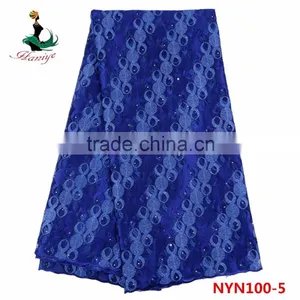 2016 Haniye Wholesale French Lace Fabric Jacquard African Net Lace Fabric/NYN100 thumbnail-4