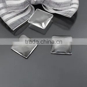 Custom Order Welcome Shape:round,heart,square,rectangle,ovel,drop,triangle,etc // Round Wholesale Clear Faceted Glass Cabochons thumbnail-2