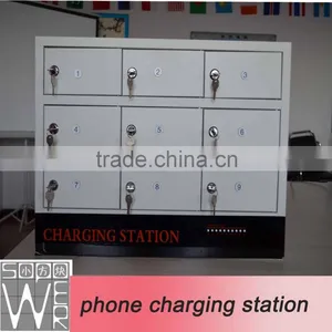 9 Compartment Steel Locker Charging Cart thumbnail-2