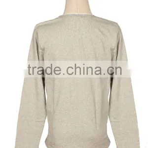 High Quality Cotton T Shirts Long Sleeve Round Neck Male T-shirt Wholesale Blank T-shirt thumbnail-1