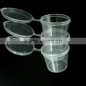 Disposable Soy Sauce Container Plastic Transparent Cup Connected Cover 1oz, 2 Oz, thumbnail-4