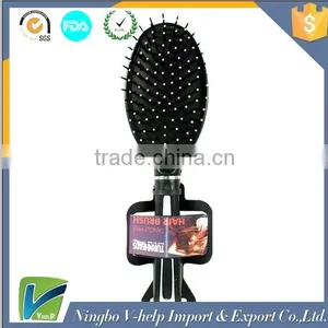 Plastic Hair Brush Rubber Paint Coating Styling Hair Brush Nylon Bristle Hair Brush thumbnail-2