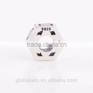 Skull Pendants And Charms Wholesale Silver Plated Engrave Charms T030 thumbnail-3